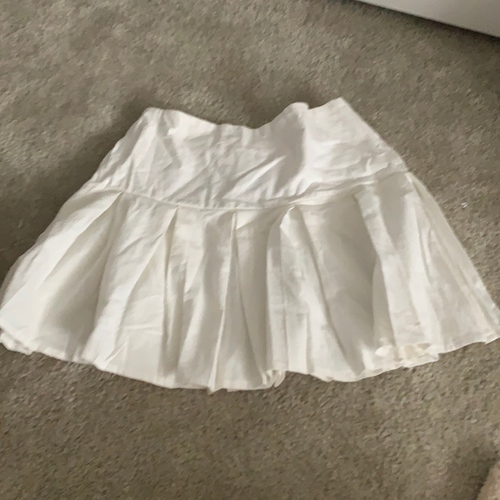 White tennis skirt